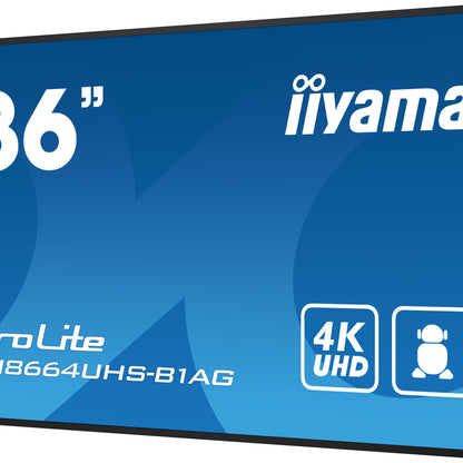 iiyama ProLite LH8664UHS-B1AG 86" 4K Ultra HD Large Format Display with Android OS