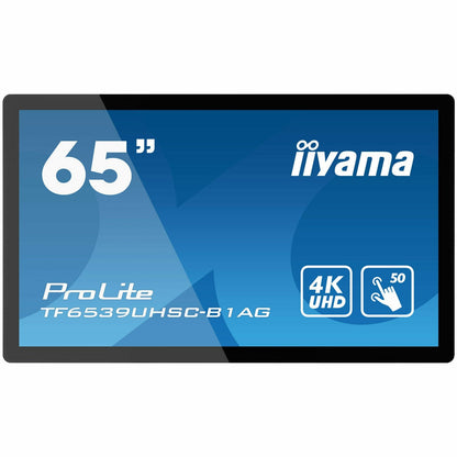 iiyama TF6539UHSC-B1AG 65" Open Frame PCAP 50pt Touch IPS 4K LFD with Anti Glare, 24/7 Operation, IPX1 rated