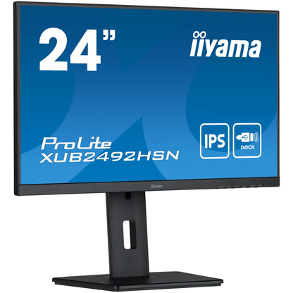 iiyama ProLite XUB2492HSN-B5 24" IPS LED Display with USB-C dock and RJ45 (LAN)