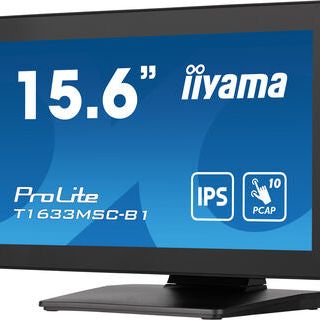 iiyama ProLite T1633MSC-B1 computer monitor 39.6 cm (15.6") 1920 x 1080 pixels Full HD LCD Touchscreen Black
