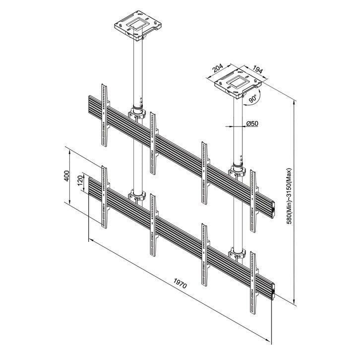 Multibrackets M Ceiling Mount Pro MBC2X2U