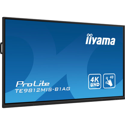iiyama PROLITE Digital A-board 2.49 m (98") LED Wi-Fi 400 cd/m² 4K Ultra HD Black Touchscreen Built-in processor Android 24/7