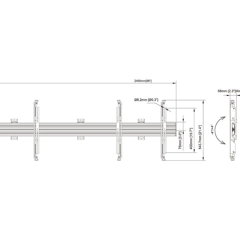 Multibrackets M Wallmount Pro MBW2UHD Micro Adjustable Black