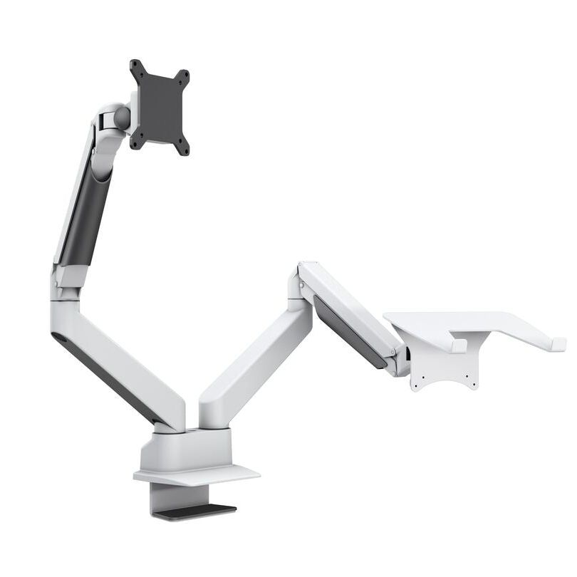 Multibrackets M VESA Gas Lift Arm Dual Arm w. Laptop Holder White