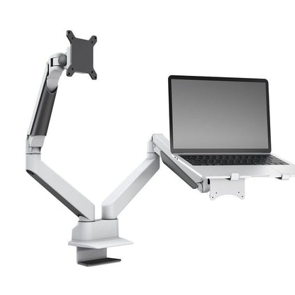 Multibrackets M VESA Gas Lift Arm Dual Arm w. Laptop Holder White