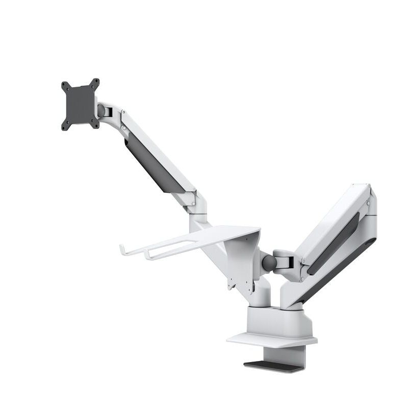 Multibrackets M VESA Gas Lift Arm Dual Arm w. Laptop Holder White