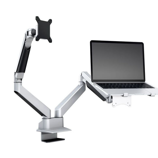 Multibrackets M VESA Gas Lift Arm Dual Arm w. Laptop Holder Silver