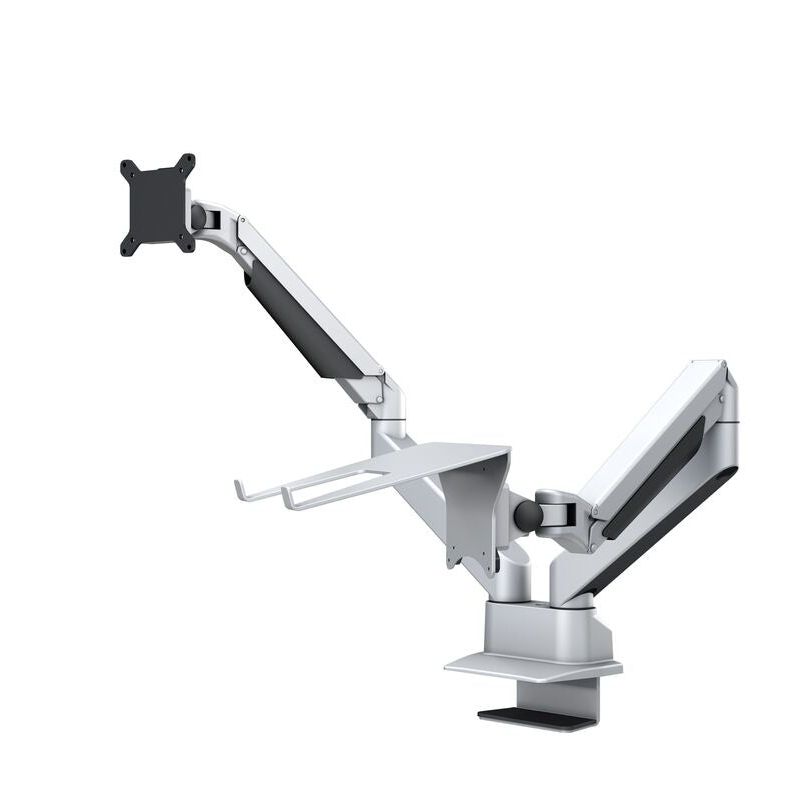 Multibrackets M VESA Gas Lift Arm Dual Arm w. Laptop Holder Silver