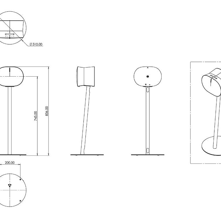 Multibrackets M Sonos Floorstand for ERA300 - White