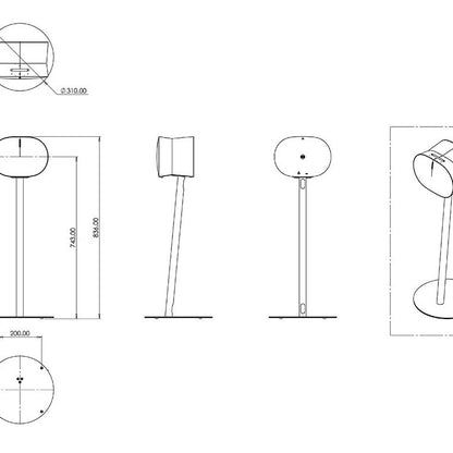 Multibrackets M Sonos Floorstand for ERA300 - White