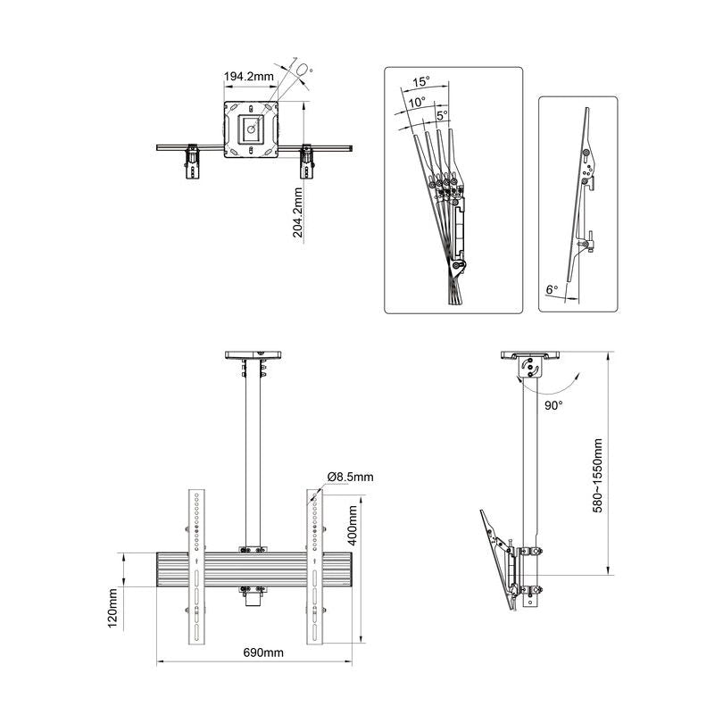 Multibrackets M Menu Board Mount Pro MBC1X1U