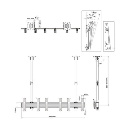 Multibrackets M Ceiling Mount Pro MBC3X1U, VESA 200