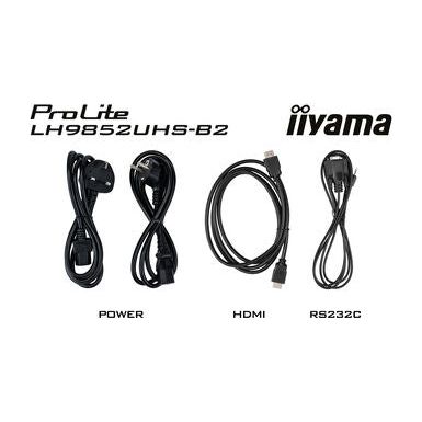 iiyama LH9852UHS-B2 Signage Display Digital signage flat panel 2.48 m (97.5") LED 500 cd/m² 4K Ultra HD Black Built-in processor Android 8.0 24/7