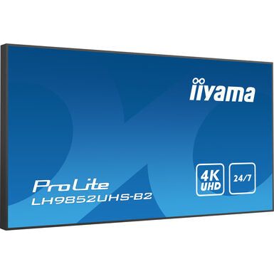 iiyama LH9852UHS-B2 Signage Display Digital signage flat panel 2.48 m (97.5") LED 500 cd/m² 4K Ultra HD Black Built-in processor Android 8.0 24/7