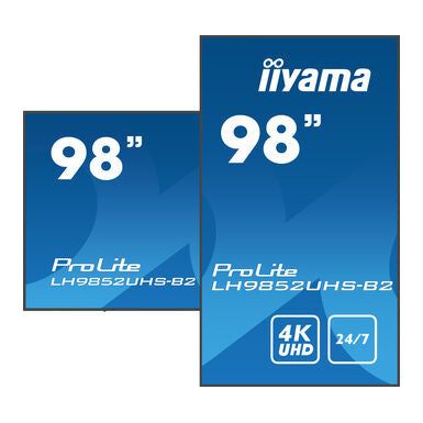 iiyama LH9852UHS-B2 Signage Display Digital signage flat panel 2.48 m (97.5") LED 500 cd/m² 4K Ultra HD Black Built-in processor Android 8.0 24/7