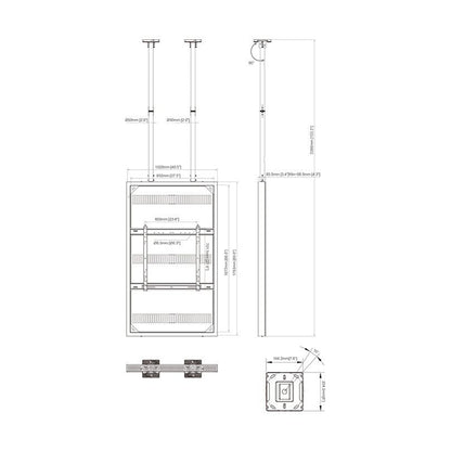 Multibrackets M Pro Series Enclosure 75" Ceiling Large White