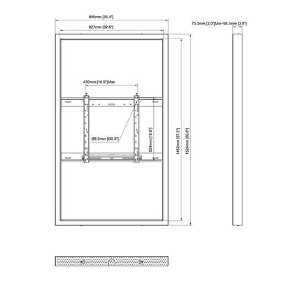 Multibrackets M Pro Series - Enclosure 65" Wall Medium White