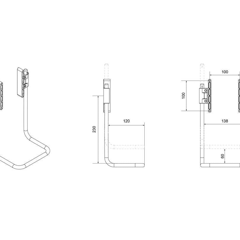 Multibrackets M Gas Lift Arm Handle