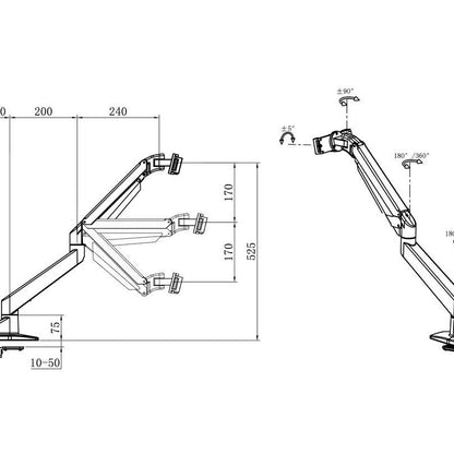 Multibrackets M VESA Gas Lift Arm iMac Silver