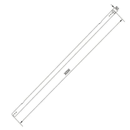 Multibrackets M Pro Series - Chrome Extension Pipe 3m