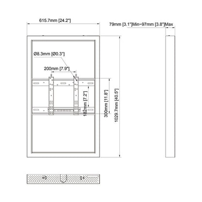 Multibrackets M Pro Series - Enclosure 43" Small White