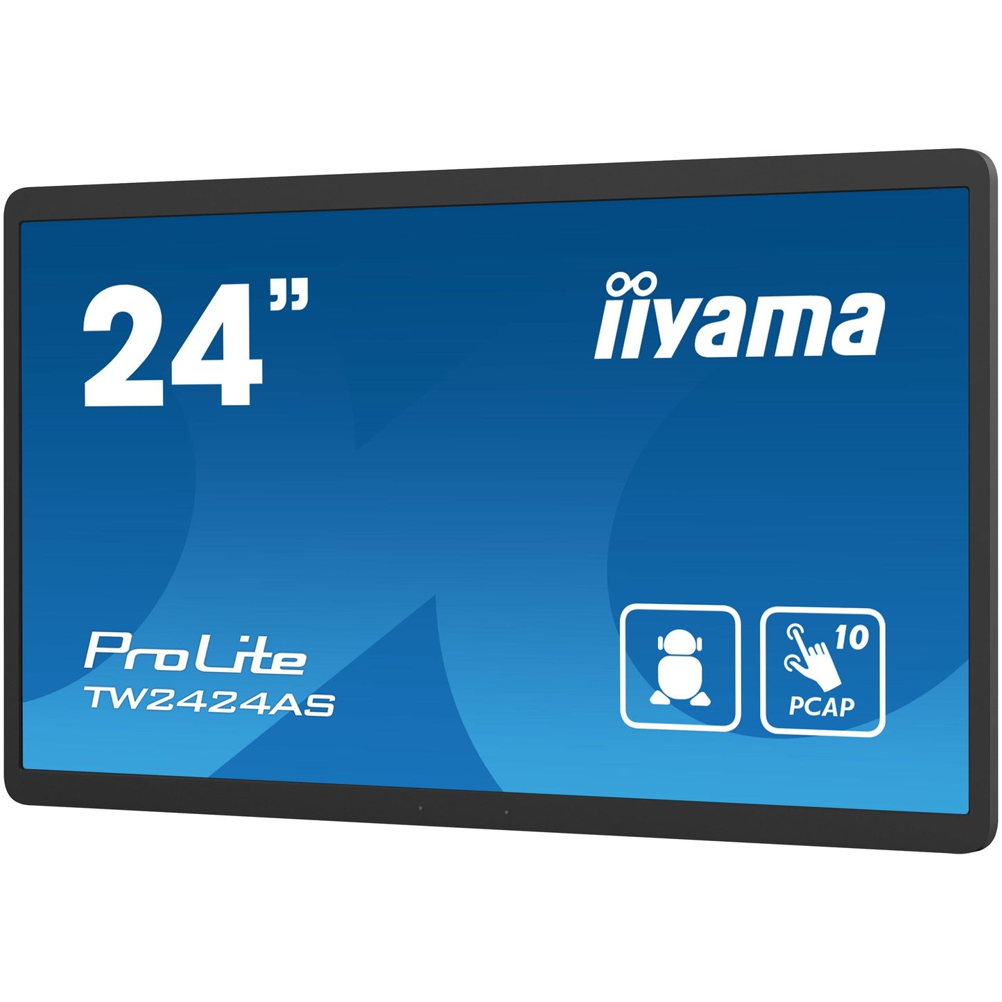 iiyama TW2424AS-B1 Signage Display Digital signage flat panel 60.5 cm (23.8") Wi-Fi 250 cd/m² 4K Ultra HD Black Touchscreen Built-in processor Android 24/7
