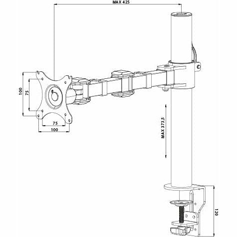 iiyama ProLite DS1001C-B1 Single Screen Desk Top Mounting Arm