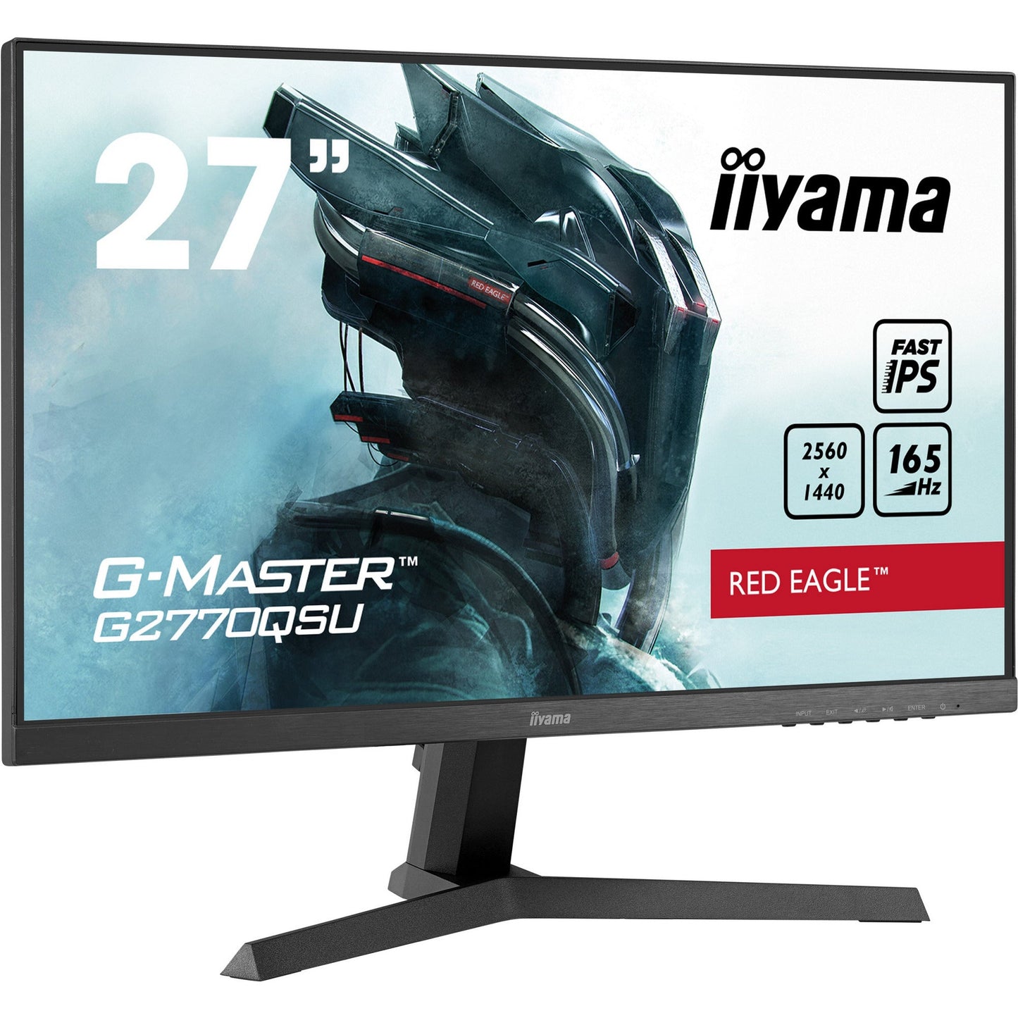 Iiyama G-Master G2770QSU-B1 Fast IPS Red Eagle Gaming Monitor with Fixed Stand