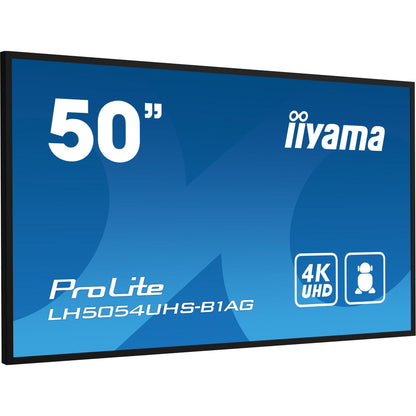 iiyama ProLite LH5054UHS-B1AG 50" 4K UHD Professional Digital Signage 24/7 display featuring Android OS & FailOver