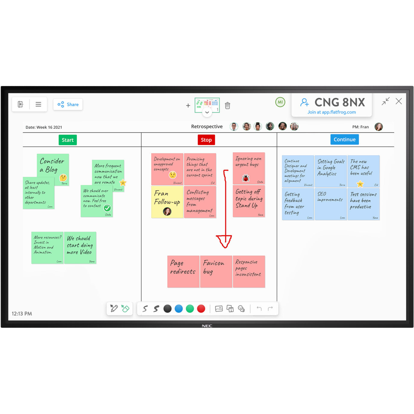 NEC MultiSync® M551 IGB LCD 55" InGlass™Touch Display