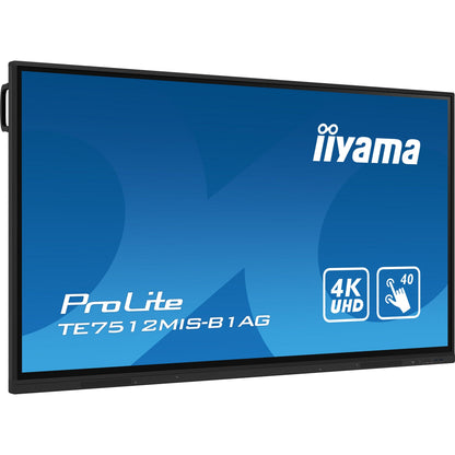 Iiyama ProLite TE7512MIS-B1AG 75" Interactive 4K UHD Touchscreen with User Profiles Software