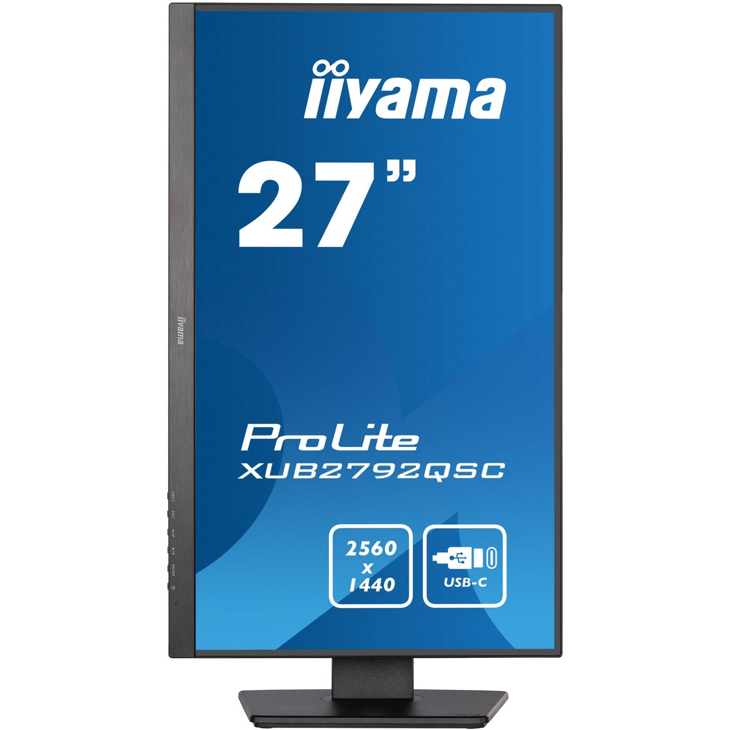 iiyama Prolite XUB2792QSC-B5 27’’ WQHD 2560x1440 IPS Display with USB-C dock and 65W Power Delivery