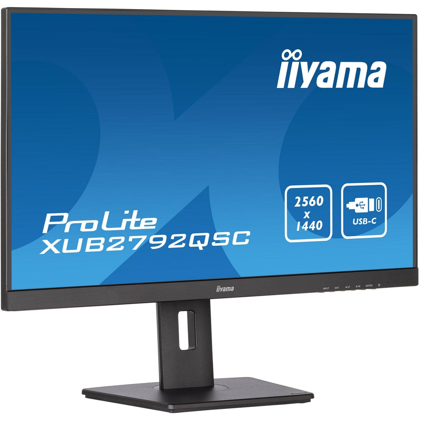 iiyama Prolite XUB2792QSC-B5 27’’ WQHD 2560x1440 IPS Display with USB-C dock and 65W Power Delivery