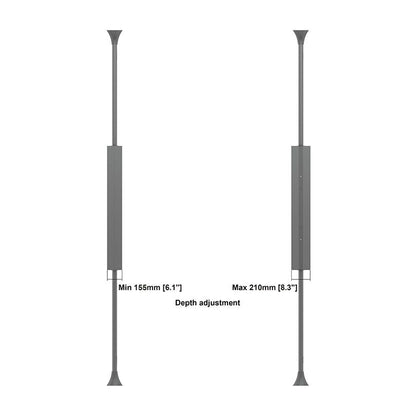 Multibrackets M Pro Series Enclosure Floor to Ceiling Mount B2B 55" Medium Black