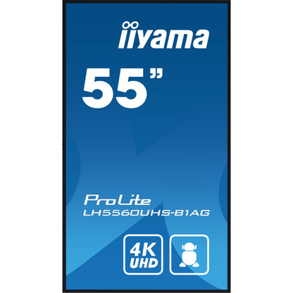 iiyama ProLite LH5560UHS-B1AG 55" 4K UHD LED IPS Display with WiFi and Android OS