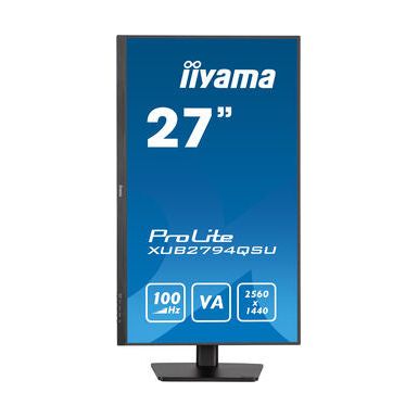 iiyama ProLite XUB2794QSU-B6 27" 2560 x 1440 pixels WQHD LCD Display with Height Adjust Stand