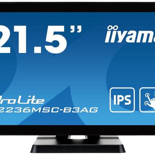iiyama ProLite computer monitor 54.6 cm (21.5") 1920 x 1080 pixels Full HD LED Touchscreen Table Black