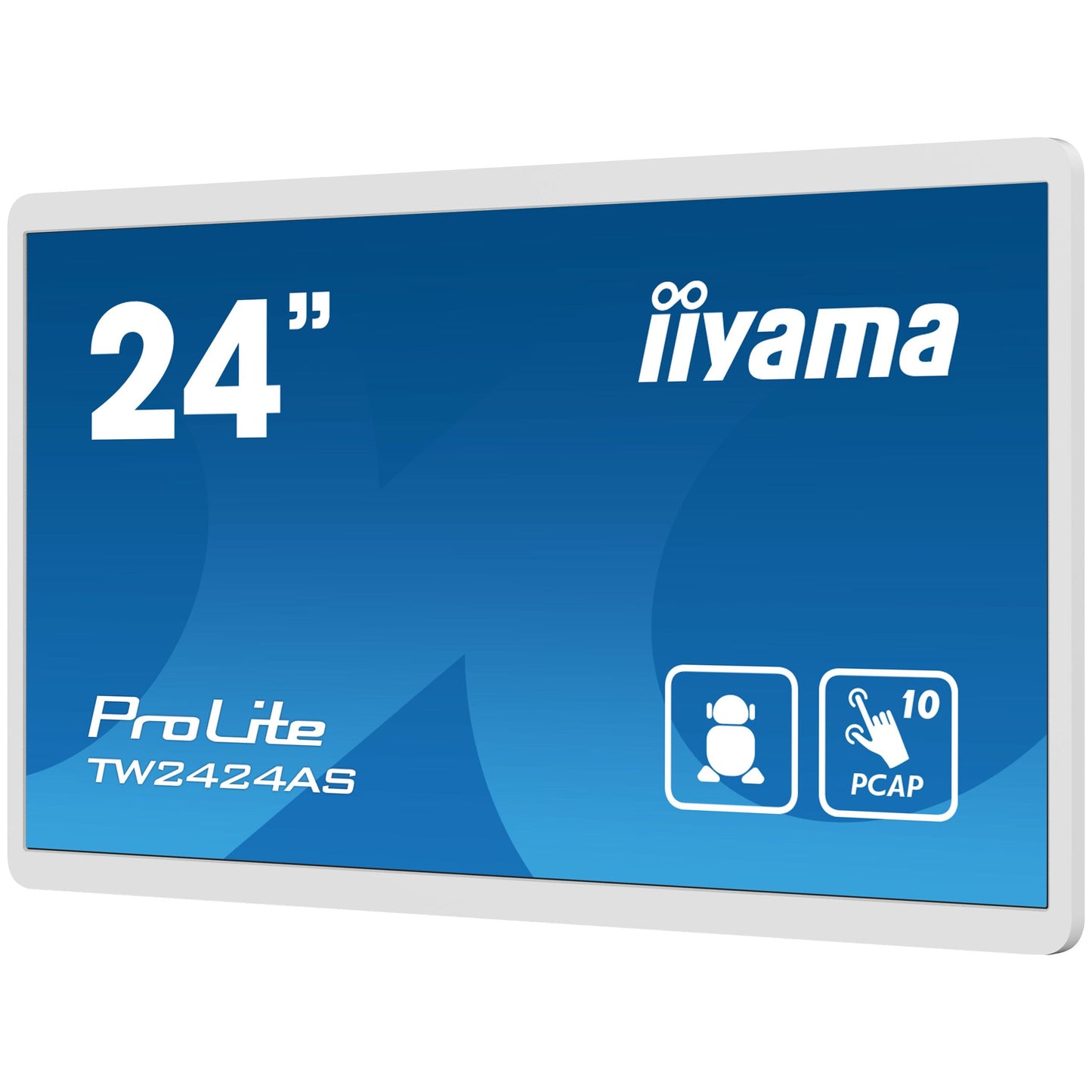 iiyama TW2424AS-W1 Signage Display Digital signage flat panel 60.5 cm (23.8") Wi-Fi 250 cd/m² 4K Ultra HD Black Touchscreen Built-in processor Android 24/7