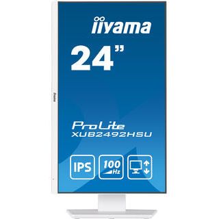 iiyama ProLite XUB2492HSU-W6 24" IPS 100Hz Full HD Display with HAS in White