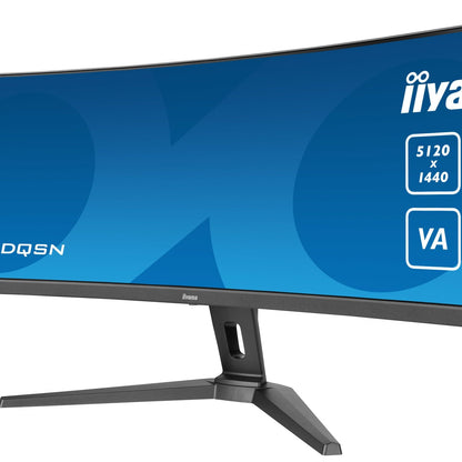 iiyama ProLite 45" Curved 1500R UWQHD 5120 x 1440 pixels Ultra Wide Computer Monitor with KVM Switch and USB-C Dock
