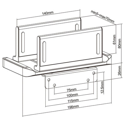 Multibrackets M Thin Client Holder/Stand 3kg