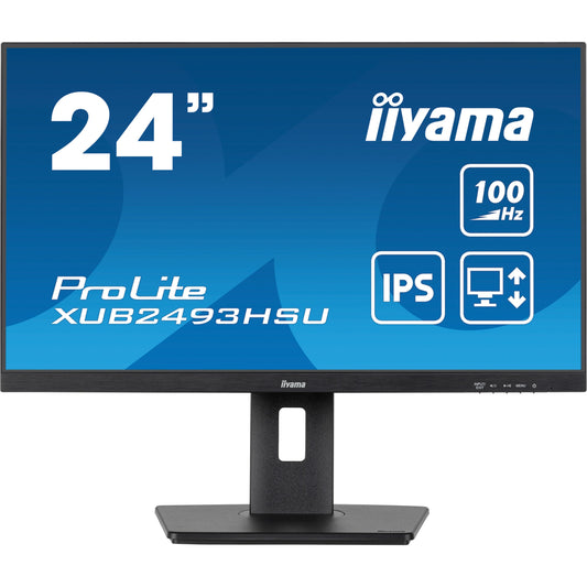 iiyama ProLite XUB2493HSU-B7 24" Full HD LED Display with Height Adjust Stand