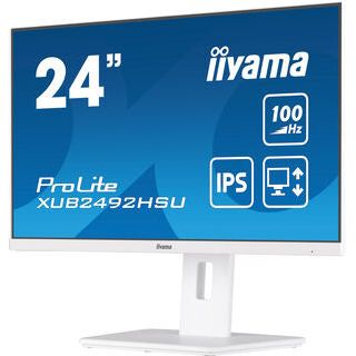 iiyama ProLite XUB2492HSU-W6 24" IPS 100Hz Full HD Display with HAS in White
