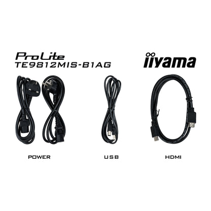 iiyama PROLITE Digital A-board 2.49 m (98") LED Wi-Fi 400 cd/m² 4K Ultra HD Black Touchscreen Built-in processor Android 24/7