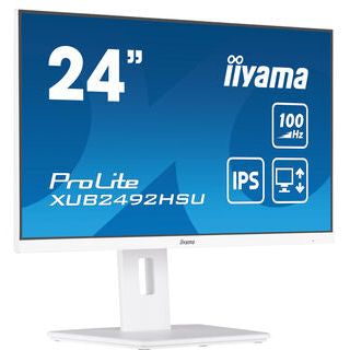 iiyama ProLite XUB2492HSU-W6 24" IPS 100Hz Full HD Display with HAS in White