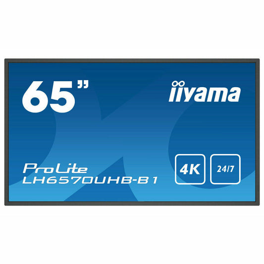 iiyama ProLite LH6570UHB-B1 65" Large Format Display with 24/7, 4K UHD, Android 9.0 and 700cd/m² High Brightness