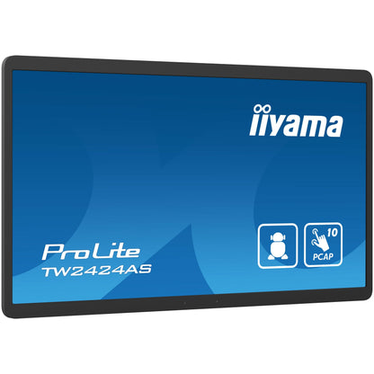 iiyama TW2424AS-B1 Signage Display Digital signage flat panel 60.5 cm (23.8") Wi-Fi 250 cd/m² 4K Ultra HD Black Touchscreen Built-in processor Android 24/7