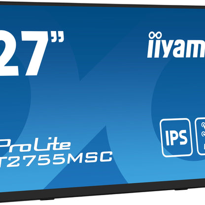 iiyama ProLite T2755MSC-B1 computer monitor 68.6 cm (27") 1920 x 1080 pixels Full HD LED Touchscreen Tabletop Black