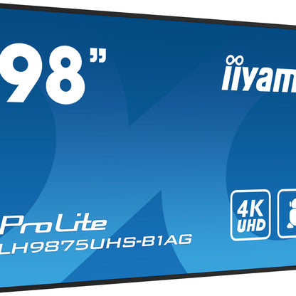 iiyama ProLite LH9875UHS-B1AG 98" 4K Ultra Large Format Display with Android OS