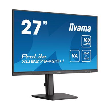 iiyama ProLite XUB2794QSU-B6 27" 2560 x 1440 pixels WQHD LCD Display with Height Adjust Stand